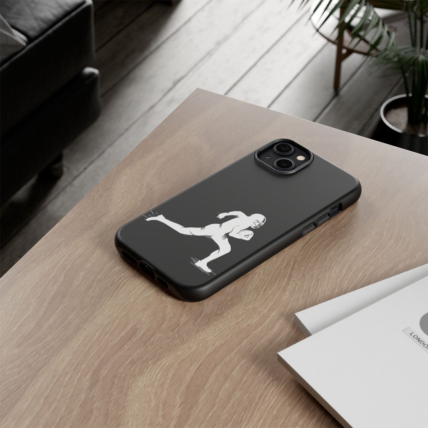 Football Player Phone Case, Tough Cases, Sports Phone Cover, Gift for Athletes, iPhone & Samsung Accessories, Running Player Design - TRV