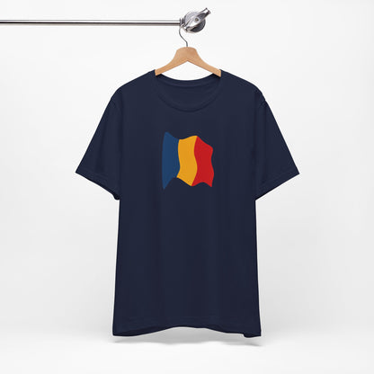 Romanian Flag Unisex Short Sleeve Tee, Casual Shirt, Travel T-Shirt, Gift for Romanians, Summer Outfit, Everyday Wear