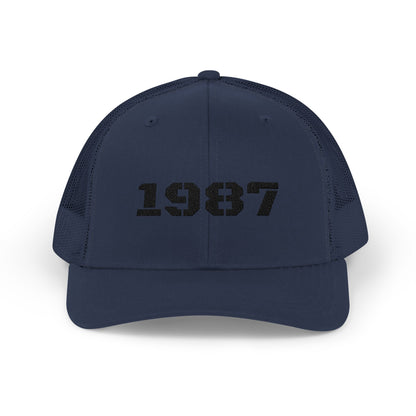 Vintage 1987 Snapback Trucker Cap | Retro Cap for Men & Women | Perfect Gift for Birthdays, Anniversaries, Casual Wear - TRV