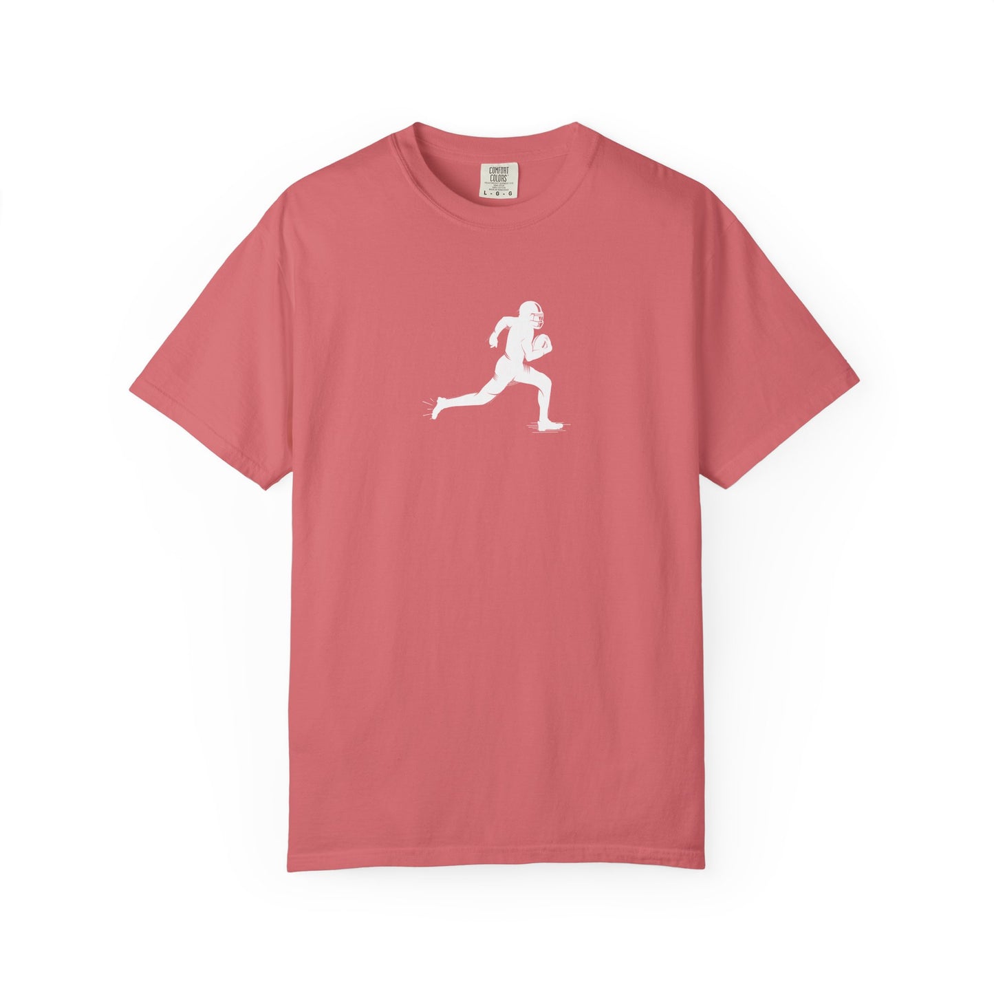 Sporty Unisex Garment-Dyed T-Shirt with Football Player Graphic, Activewear, Casual Wear, Gift for Runners, Fitness Apparel, Everyday Style