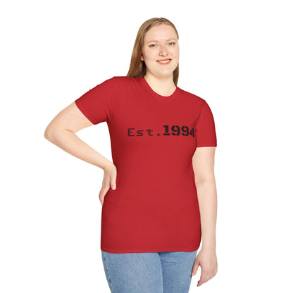 Vintage 1994 Est. graphic T-shirt by Printify featuring a retro design and bold print on a classic cotton tee.
