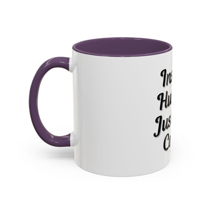 Inspirational Accent Coffee Mug - 'Instant Human, Just Add Coffee' - Perfect Gift for Coffee Lovers - TRV