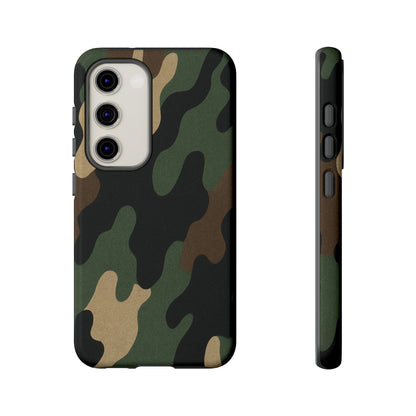 Rugged military green camo phone case by Printify, durable protective cover for smartphone with tough, military-inspired design.