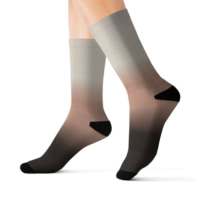 Neutral Ombre Gradient Socks | Sublimation Socks