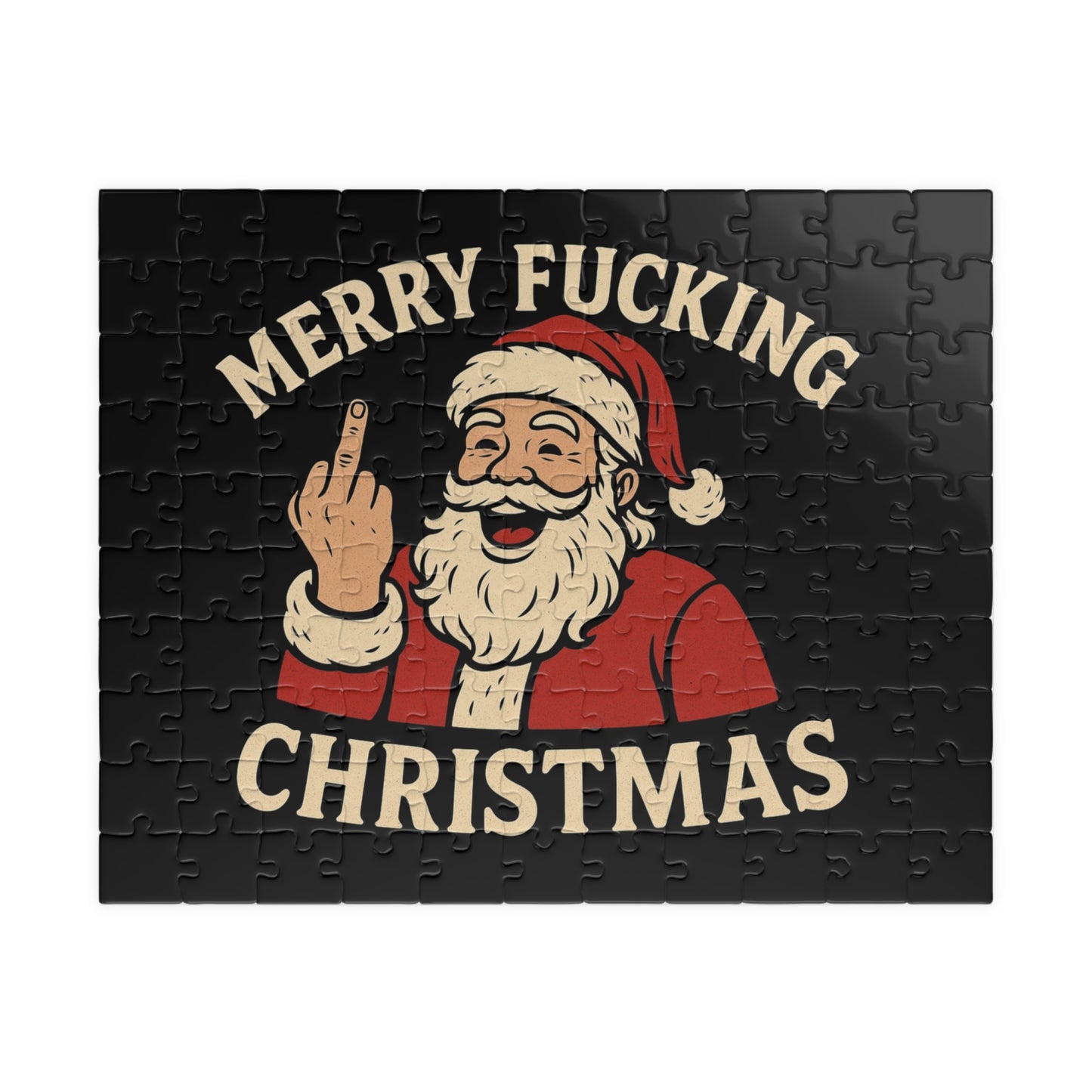 Merry Fucking Christmas Puzzle — Funny Santa Holiday Jigsaw (110–1014 pcs)