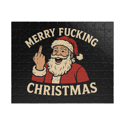 Merry Fucking Christmas Puzzle — Funny Santa Holiday Jigsaw (110–1014 pcs)