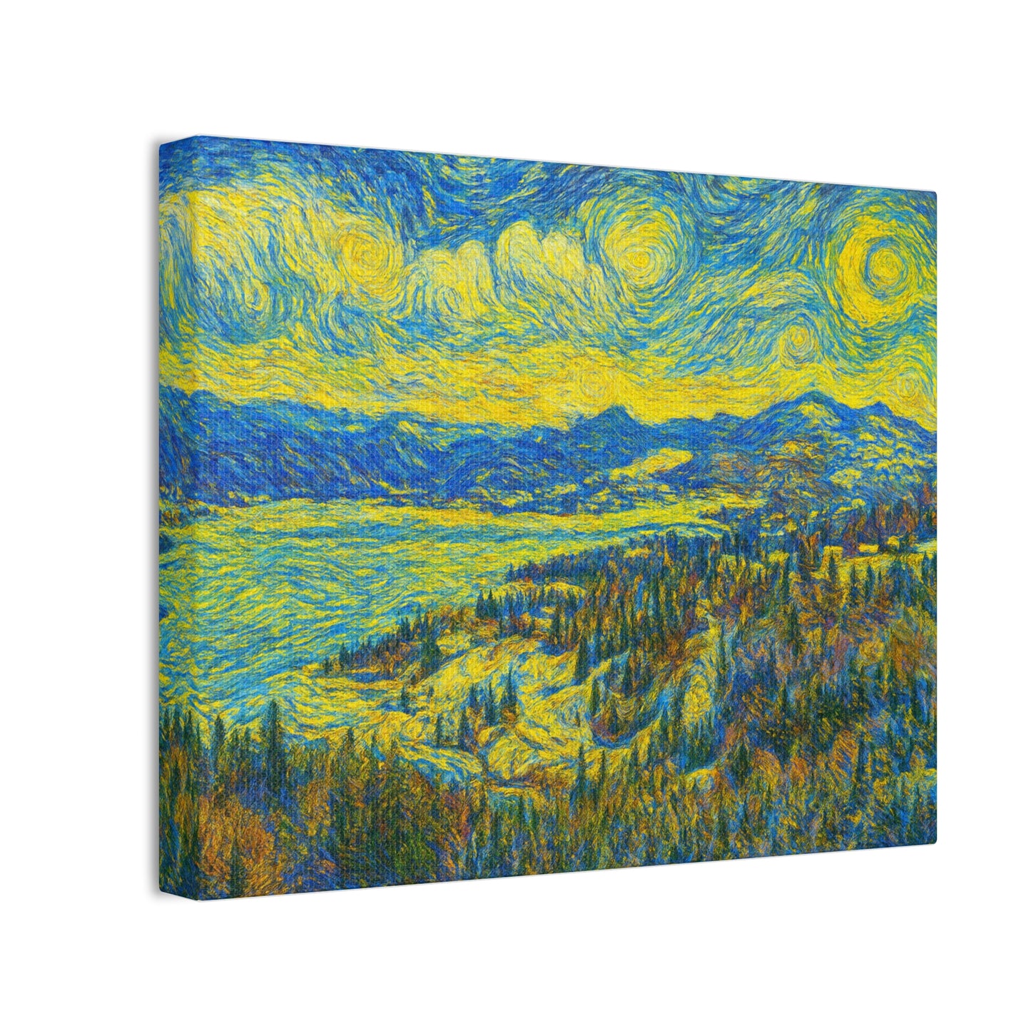 Vibrant Canvas Art, Framed Wall Decor, Modern Home Decor, Landscape Painting, Gift for Art Lovers, Art for Living Room