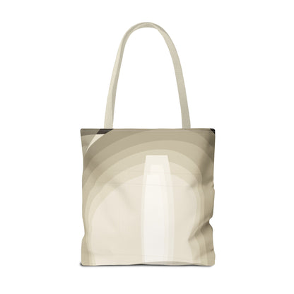 Neutral Abstract Light Beam Tote Bag | Minimalist Geometric Pattern