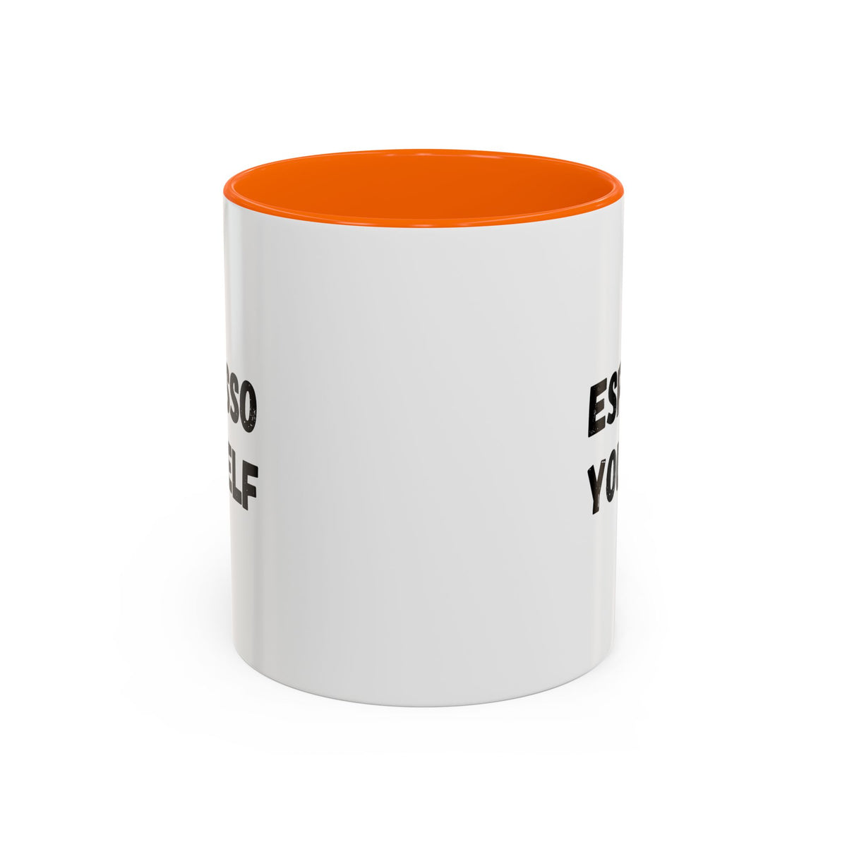 Printify Espresso Yourself coffee mug featuring humorous design, 11 oz size, perfect for coffee lovers.