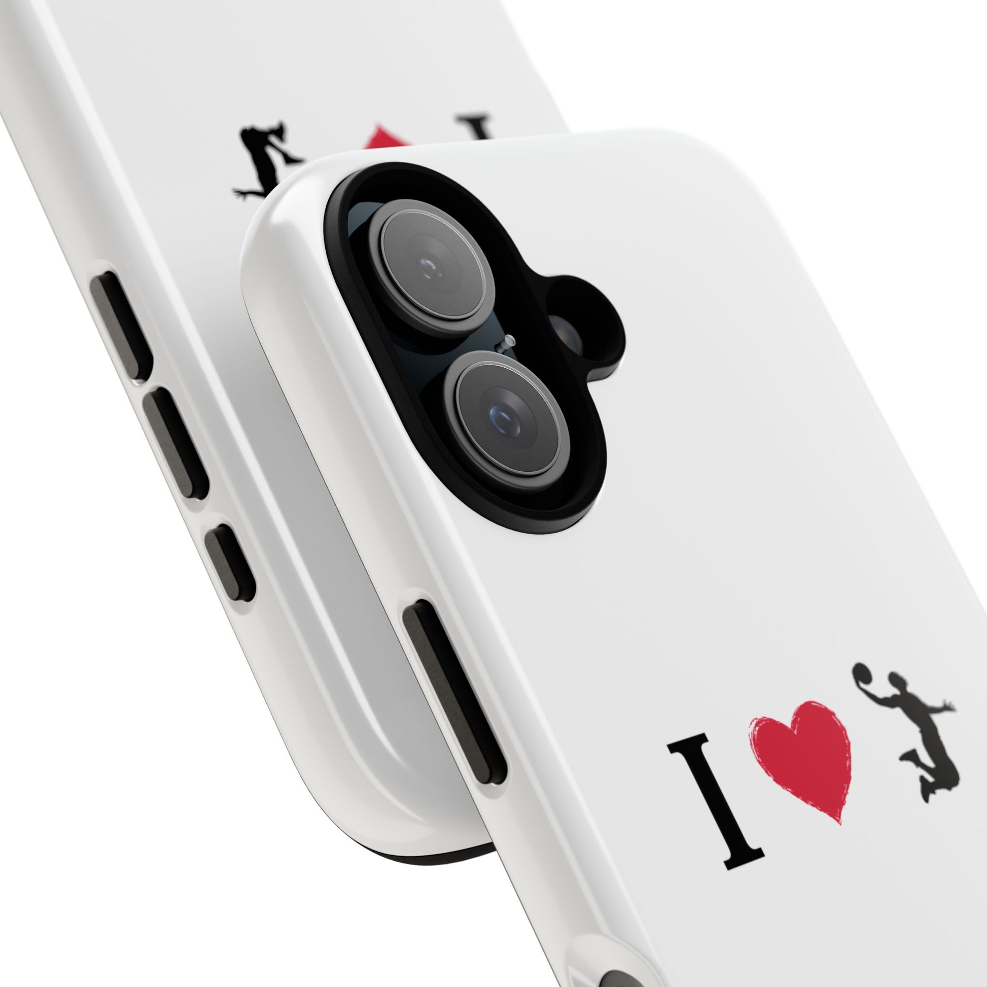 I Love Basketball Phone Case, Sporty Cell Cover, Basketball Gift for Players, Tough Cases, Love for Sports Accessories - TRV