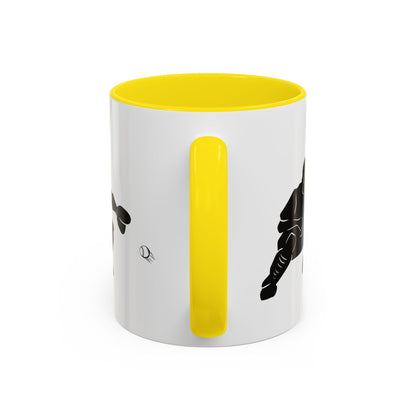 Baseball Catcher Coffee Mug, Sports Gift for Coaches, Black Accent Mug for Fans, Perfect for Birthdays & Celebrations, Unique Cup - TRV