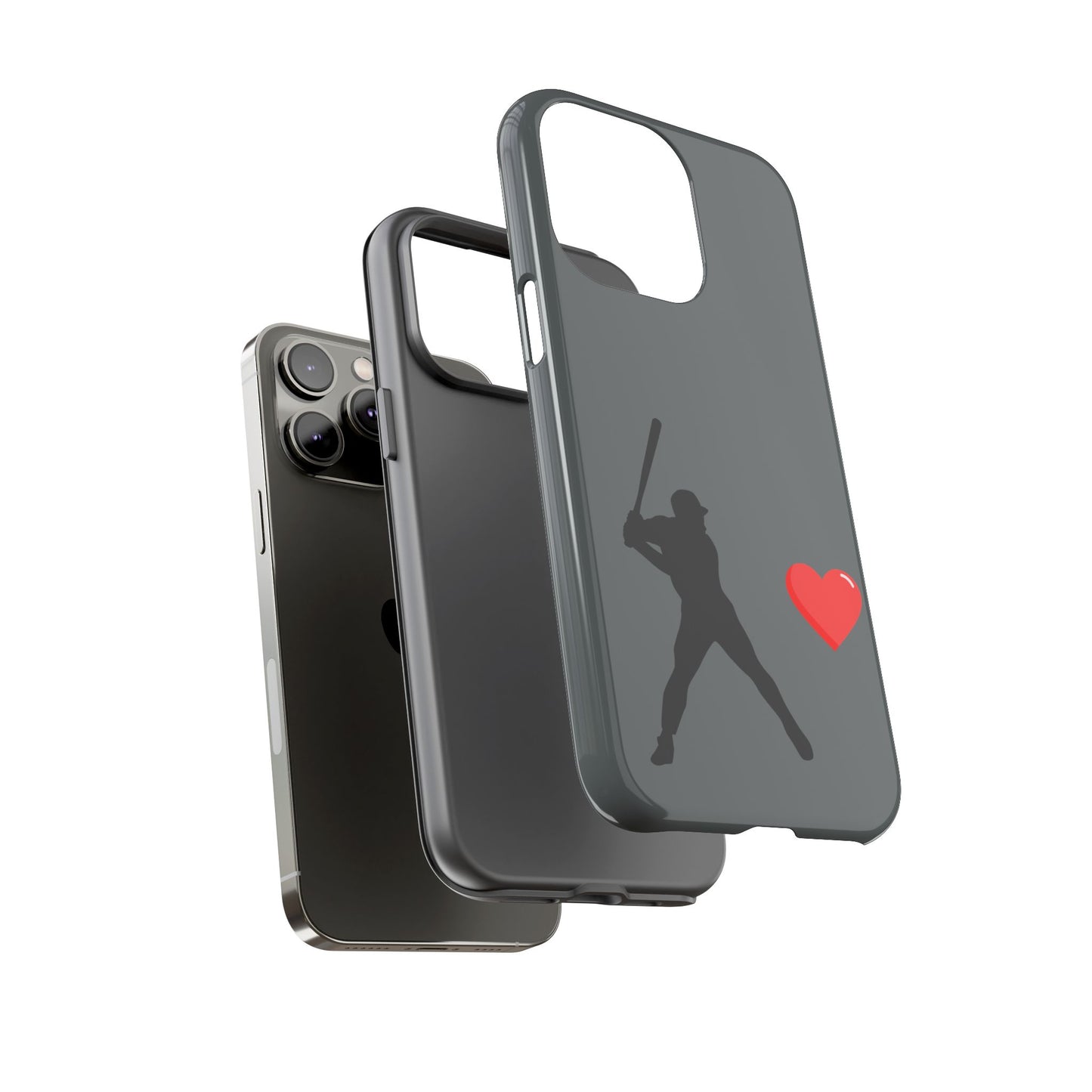 Printify Baseball Love phone case featuring sports-themed design, durable protective cover ideal for sports fans and Father's Day gift.