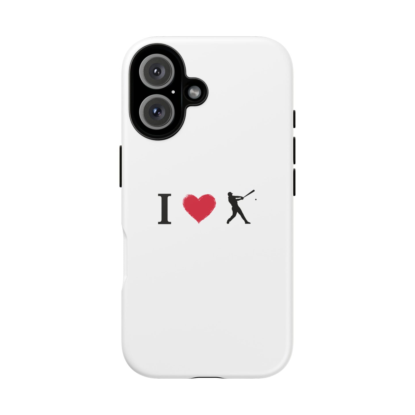 Baseball Love Phone Case, Tough Cases for Sports Lovers, i Heart Baseball Protection, Gift for Players, Cute Sports Case - TRV