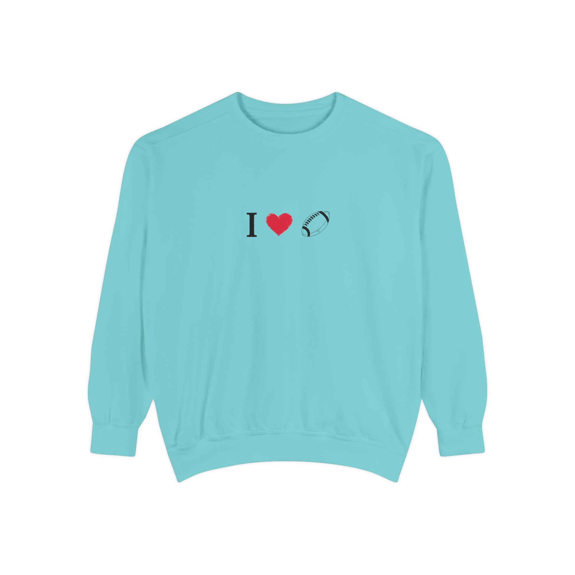 Unisex Sweatshirt, I love Football, Cozy, Perfect for Everyday Wear, Gift Idea for Friends, Couples, and Special Occasions - TRV
