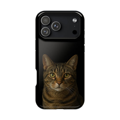Magnetic Impact-Resistant Phone Case — Realistic Tabby Cat Portrait