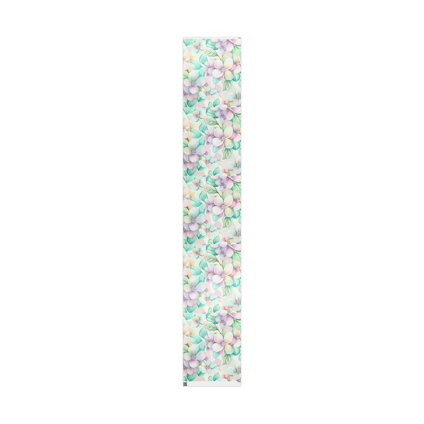 Floral Pastel Wrapping Paper Roll — Watercolor Hydrangea Gift Wrap