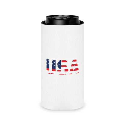USA Flag Can Cooler - Perfect for BBQs, Independence Day, Tailgating, Memorial Day, Housewarming - TRV