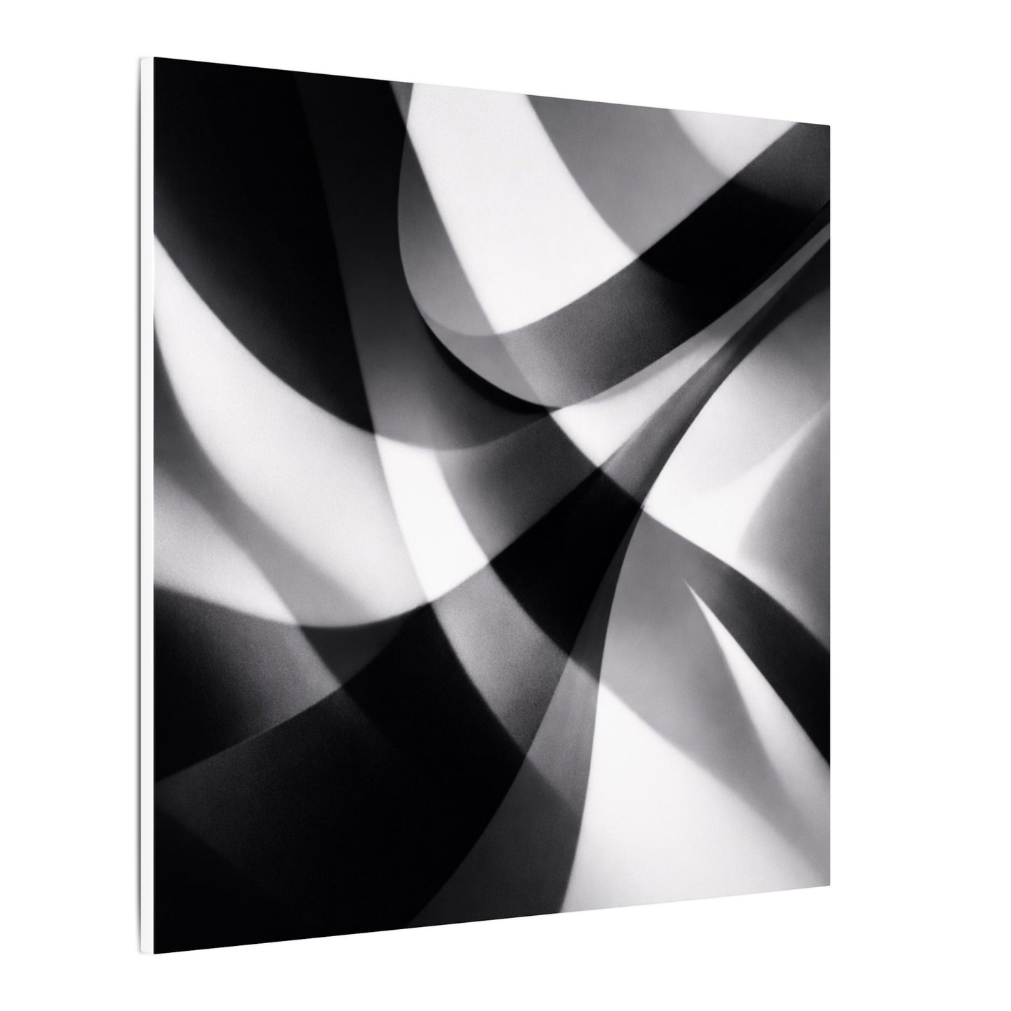 Abstract Black and White Swirl Matte Canvas