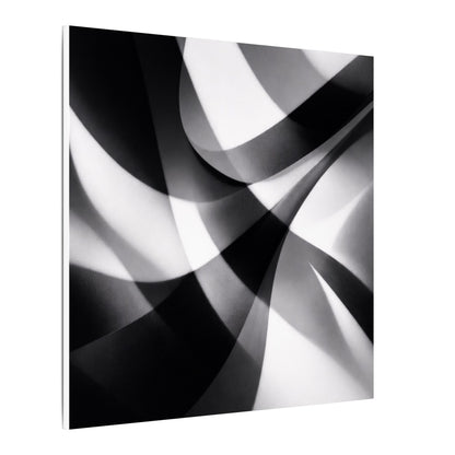 Abstract Black and White Swirl Matte Canvas