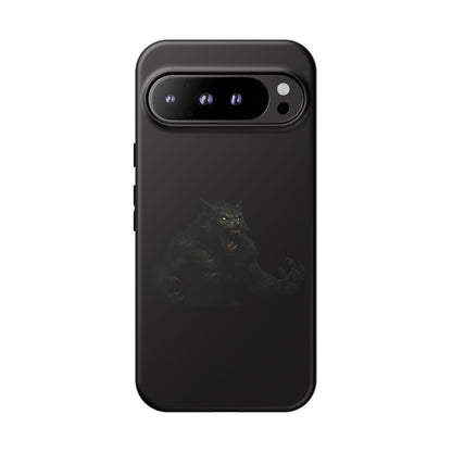 Werewolf phone case with dark monster graphic, tough protective design for smartphone protection by Printify.