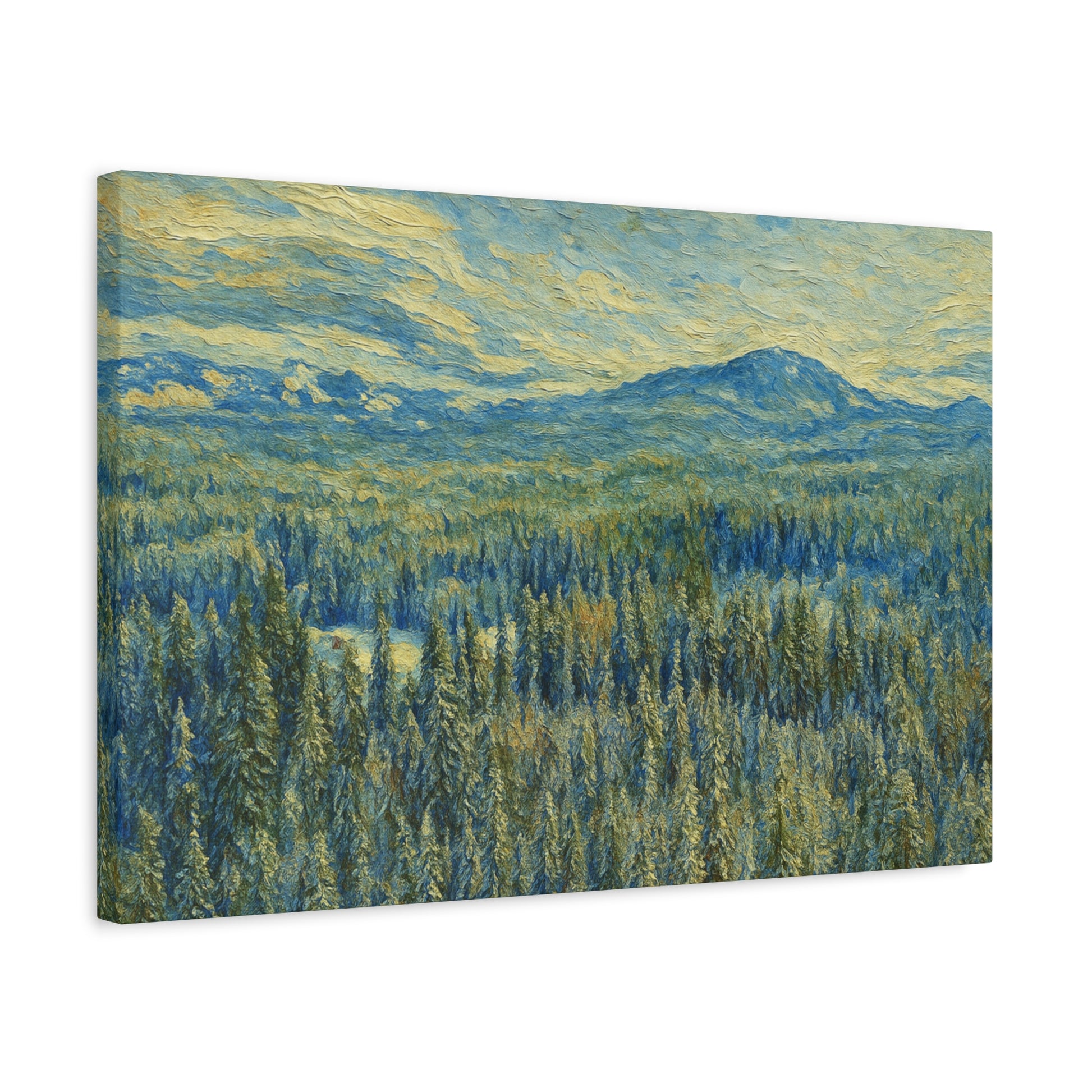 Scenic Landscape Canvas Print, Rustic Home Decor, Wall Art for Nature Lovers, Gift for Art Enthusiasts, Serene Forest Artwork - TRV