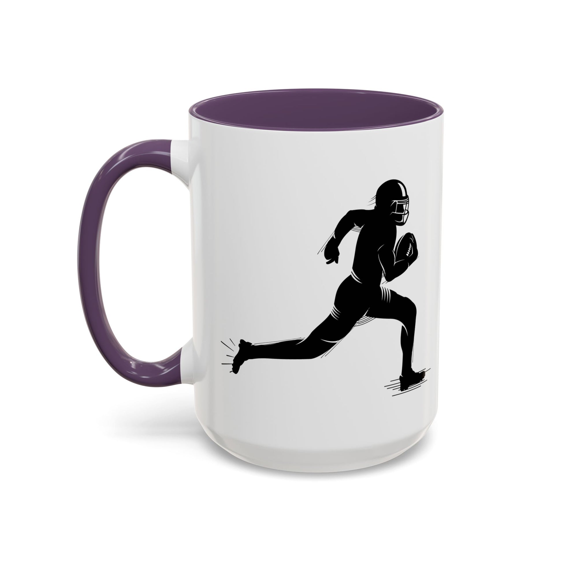Football Player Themed Accent Coffee Mug, Sports Fan Gift, Unique Mug for Athletes, Coffee Lover, Game Day Essential - TRV