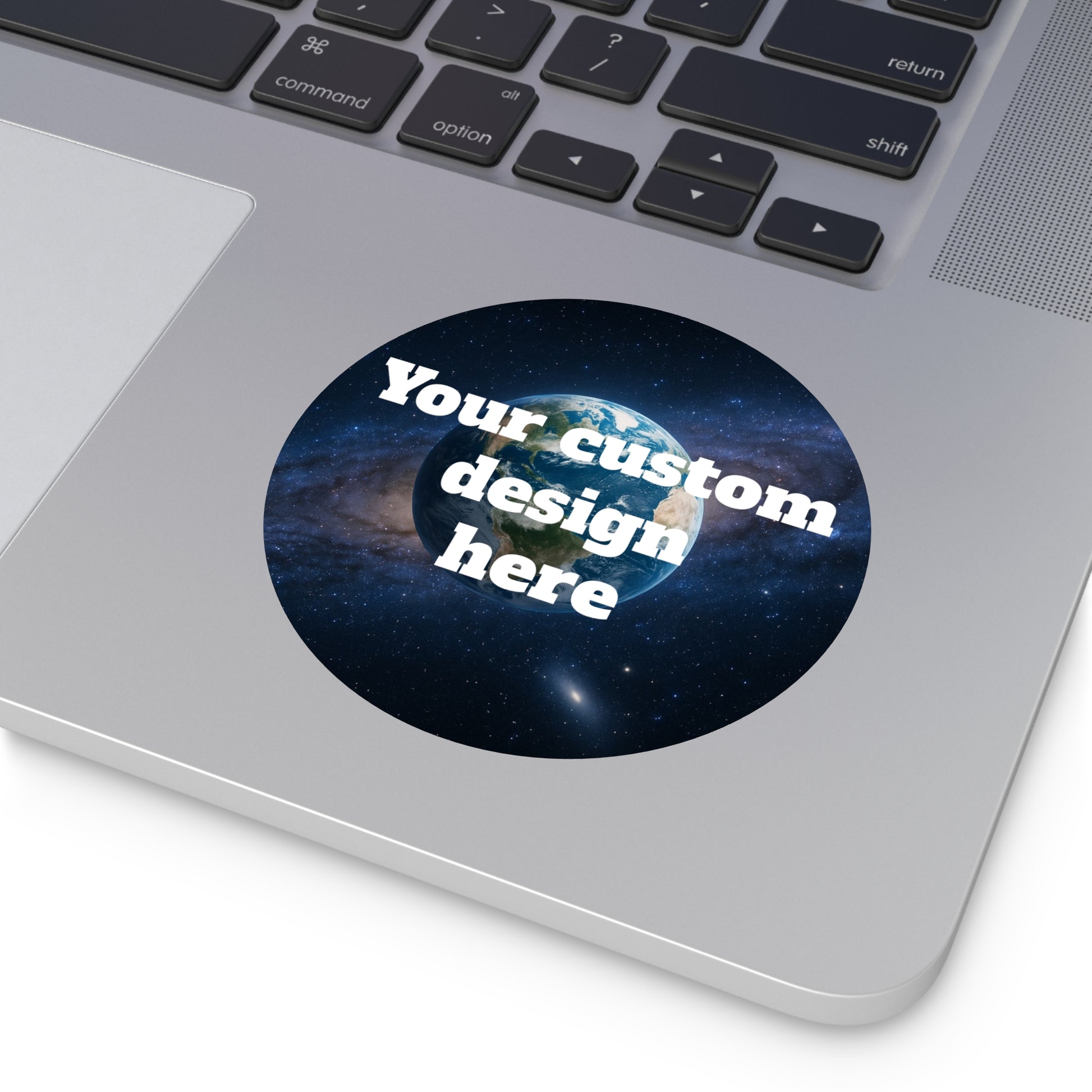 Custom Earth Space Design Round Sticker | Vinyl Circle Decal - TRV