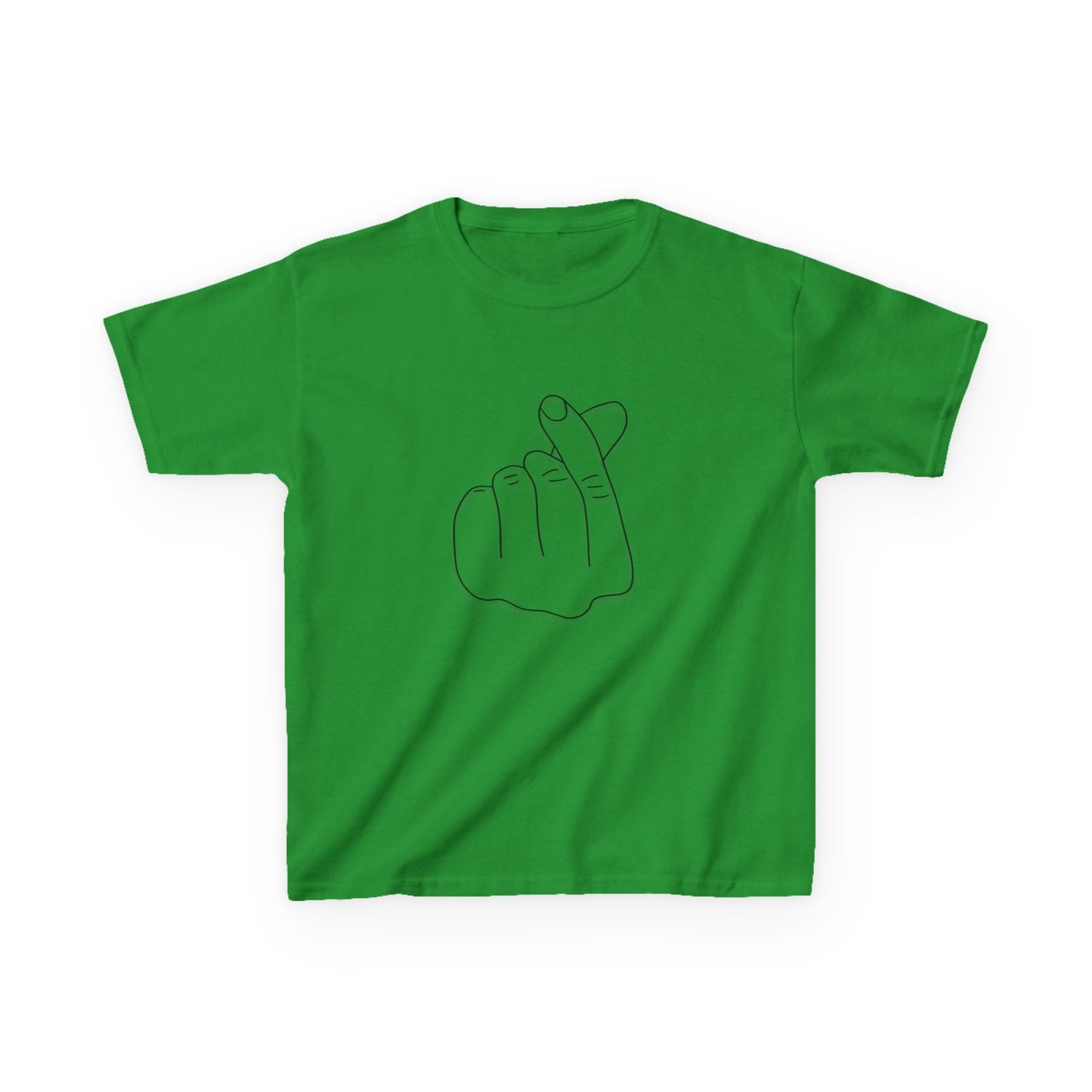 Cute Kids Heavy Cotton Tee - K-Pop Inspired Love Gesture