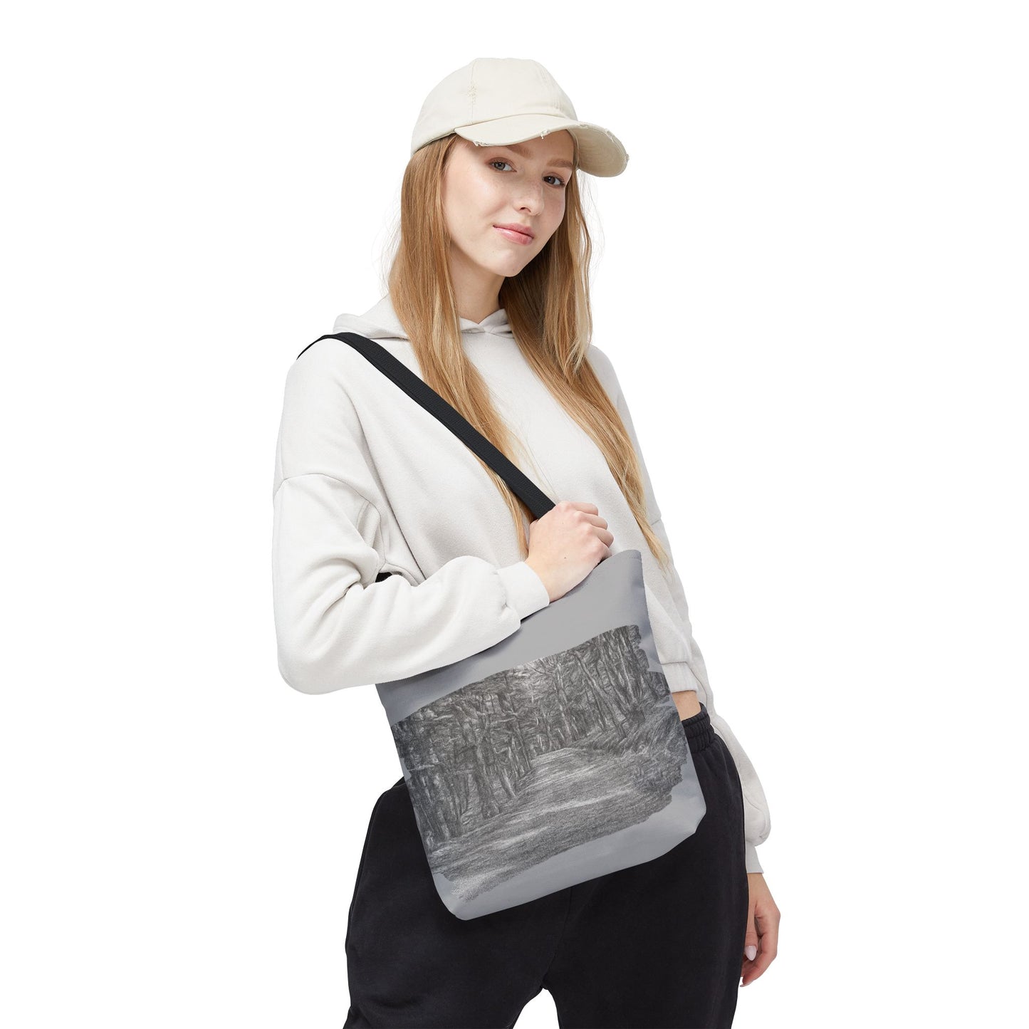 Scenic Path Tote Bag, Reversible Tote, Eco-Friendly Shopper, Outdoor Adventure Bag, Gift for Nature Lovers, Stylish Carryall - TRV