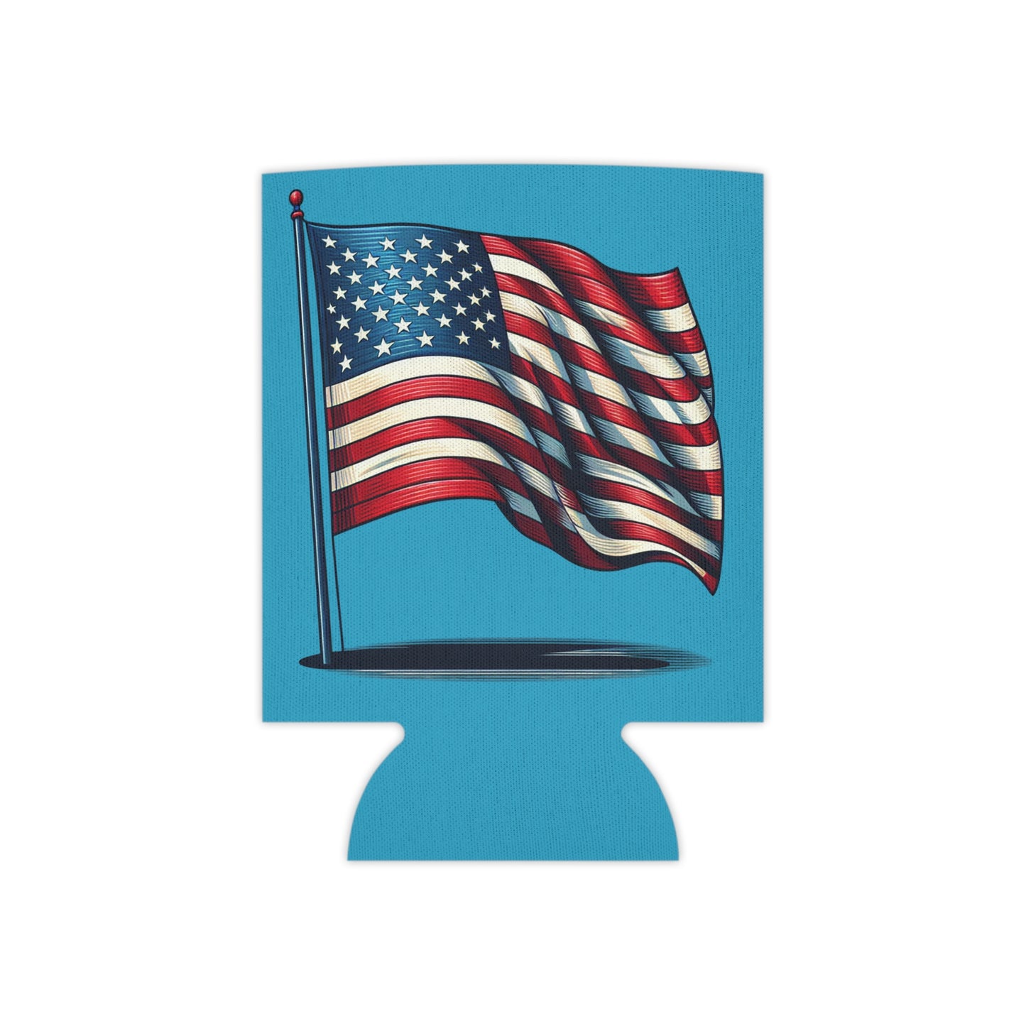 Patriotic Can Cooler, Summer BBQ Accessory, Independence Day Drink Holder, Americana Coaster, USA Party Favor - TRV