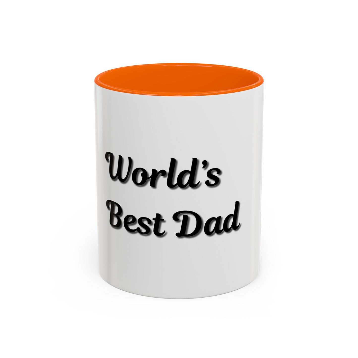 World's Best Dad Accent Coffee Mug - Perfect Gift for Father's Day - TRV