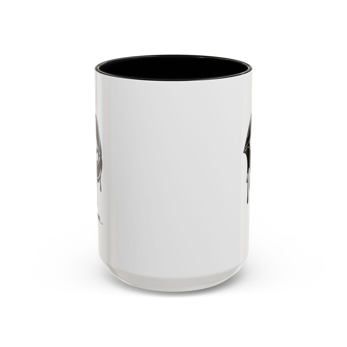 Black Dripping Lips accent coffee mug with bite graphic, available in 11oz or 15oz, by Printify.