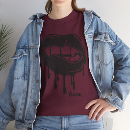 Edgy Graphic Tee - Dripping Lips Design - Unisex Heavy Cotton Tee