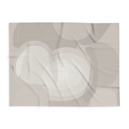 Abstract Neutral Swirls Arctic Fleece Blanket | Minimal Modern Throw