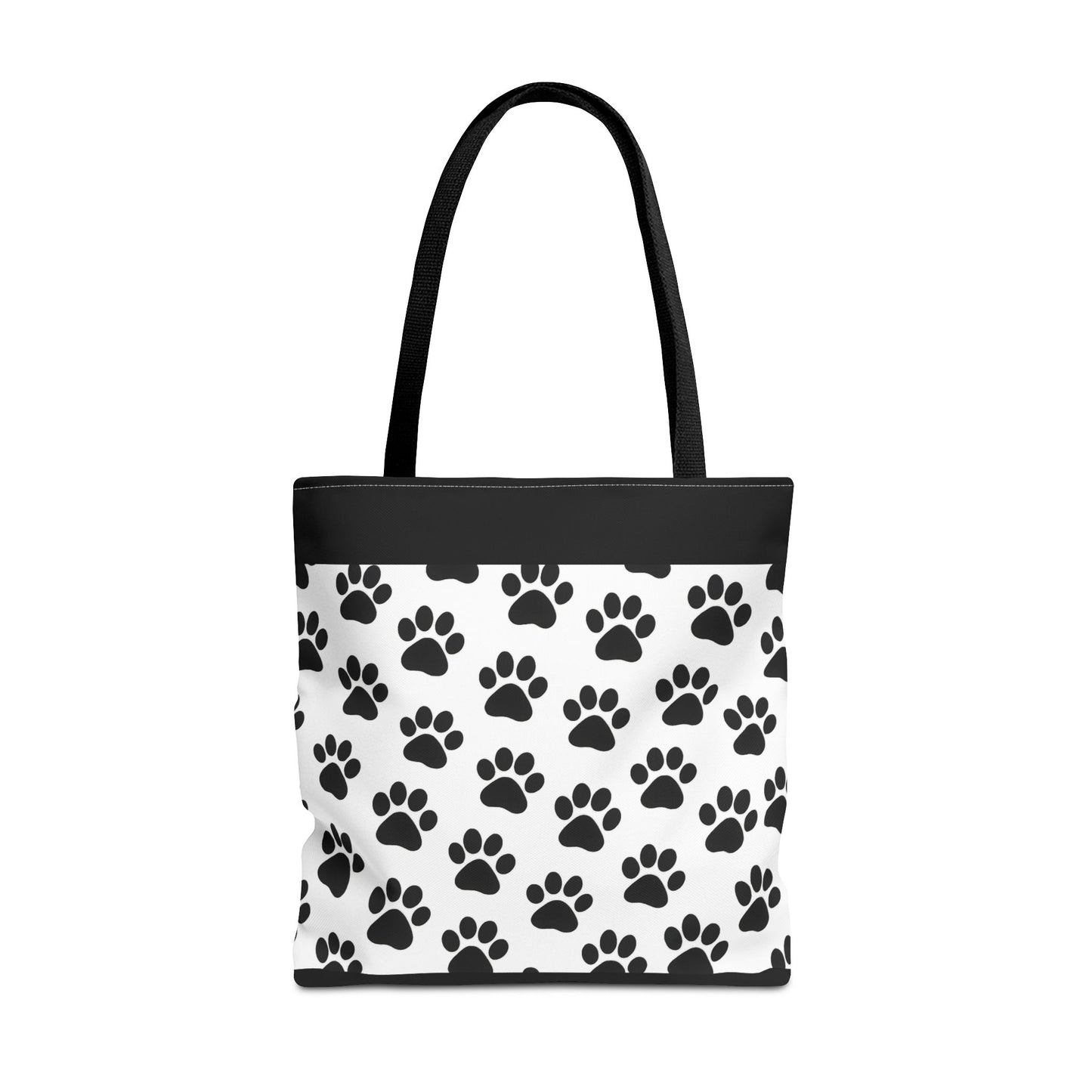 Eco-friendly Paw Print Tote Bag by Printify, stylish carryall for dog and cat lovers with paw print design.