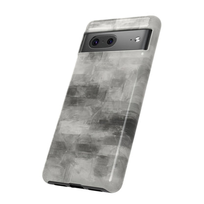 Abstract gray grid phone case by Printify, tough protective iPhone cover with modern design and durable material.