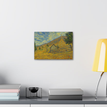 Vincent Van Gogh Inspired Canvas Print, Rustic Home Decor, Wall Art, Gift for Art Lovers, Country Landscape, Unique Art Piece - TRV