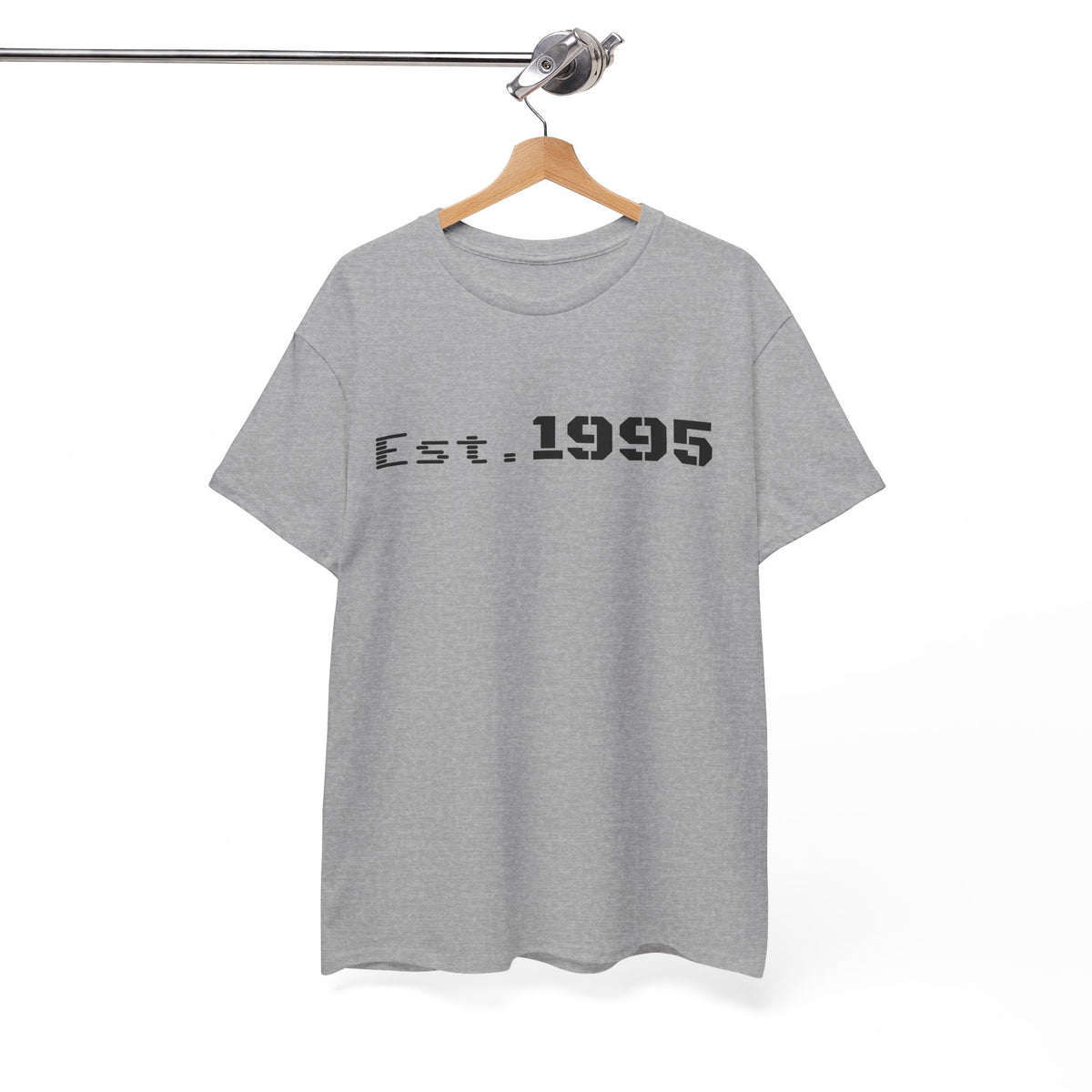 Vintage beige Est. 1995 T-shirt by Printify featuring minimalist design and birthday celebration theme on soft cotton fabric.