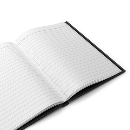 Galaxy night sky hardcover journal featuring Earth from space design, ideal for writing or note-taking.