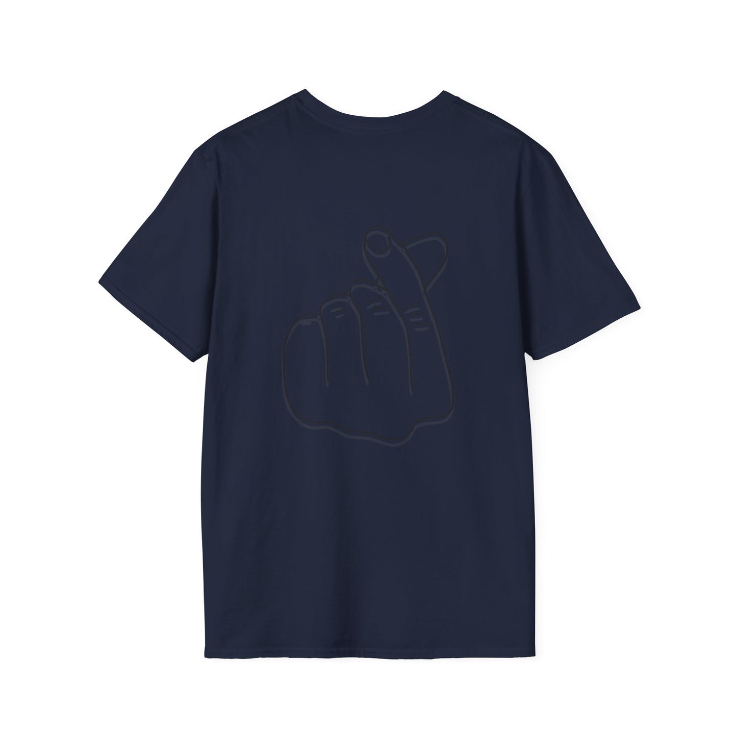Trendy Unisex Softstyle T-Shirt with Love Hand Gesture Design