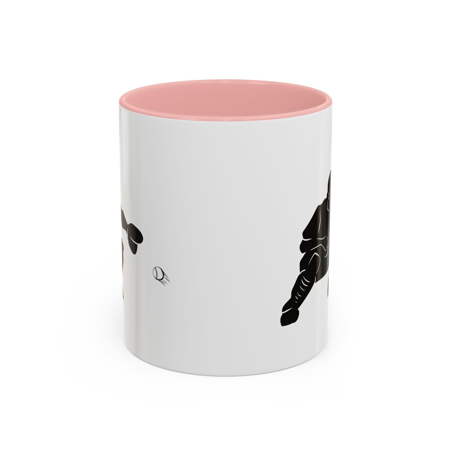 Baseball Catcher Coffee Mug, Sports Gift for Coaches, Black Accent Mug for Fans, Perfect for Birthdays & Celebrations, Unique Cup - TRV