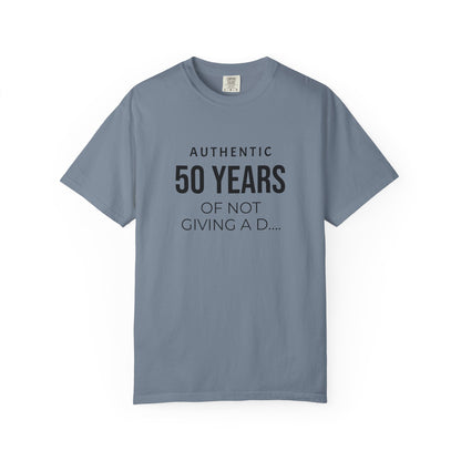 Custom garment-dyed T-shirt by Printify, featuring a soft fabric and classic fit, perfect for personalized design.