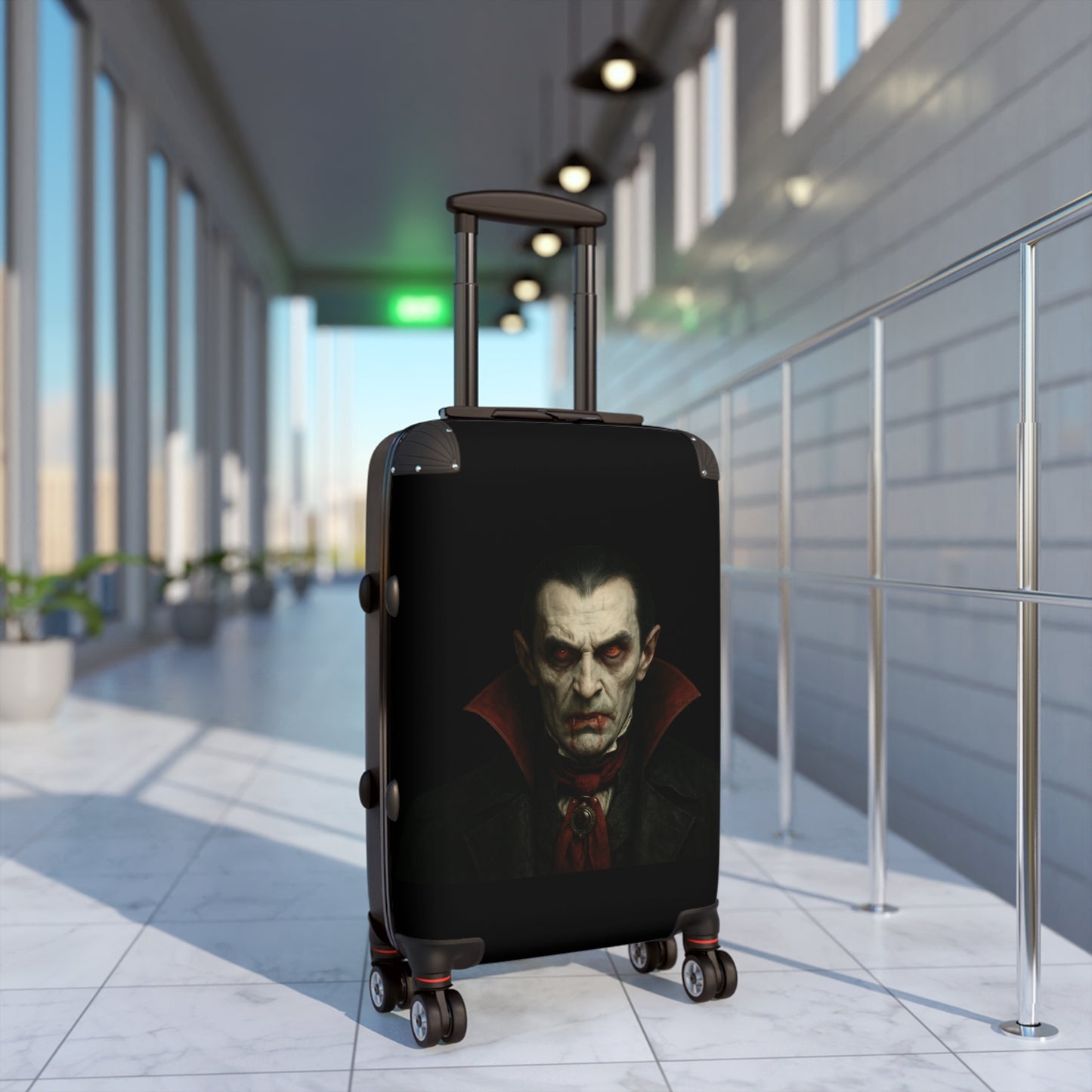 Vampire Portrait Carry-On Suitcase — Gothic Dracula Luggage for Halloween Travel