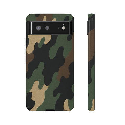 Camouflage Phone Case, Tough Phone Cover, Military Style Accessory, Protective Case for Men, Gifts for Soldiers - TRV