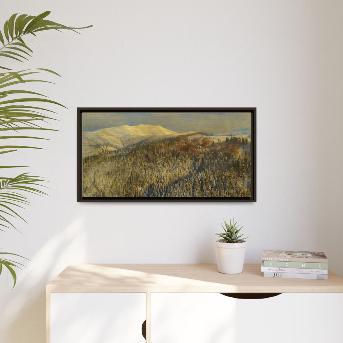 Framed Mountain Canvas Art, Perfect for Home Decor, Nature Wall Art, Gift for Nature Lovers, Cozy Atmosphere - TRV