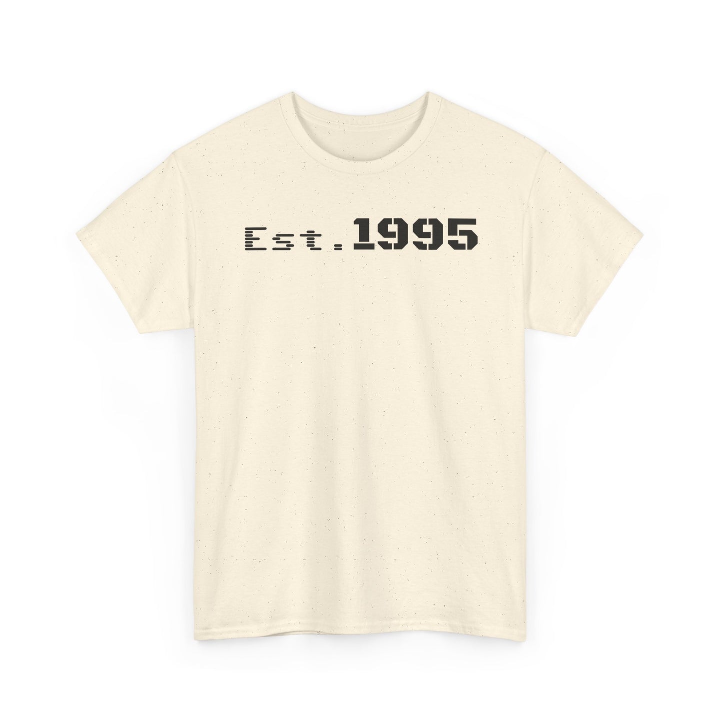 Unisex Heavy Cotton Tee - Est. 1995, Vintage Birthday Gift, Customizable Tee, Retro Unisex Shirt, Casual Everyday Wear