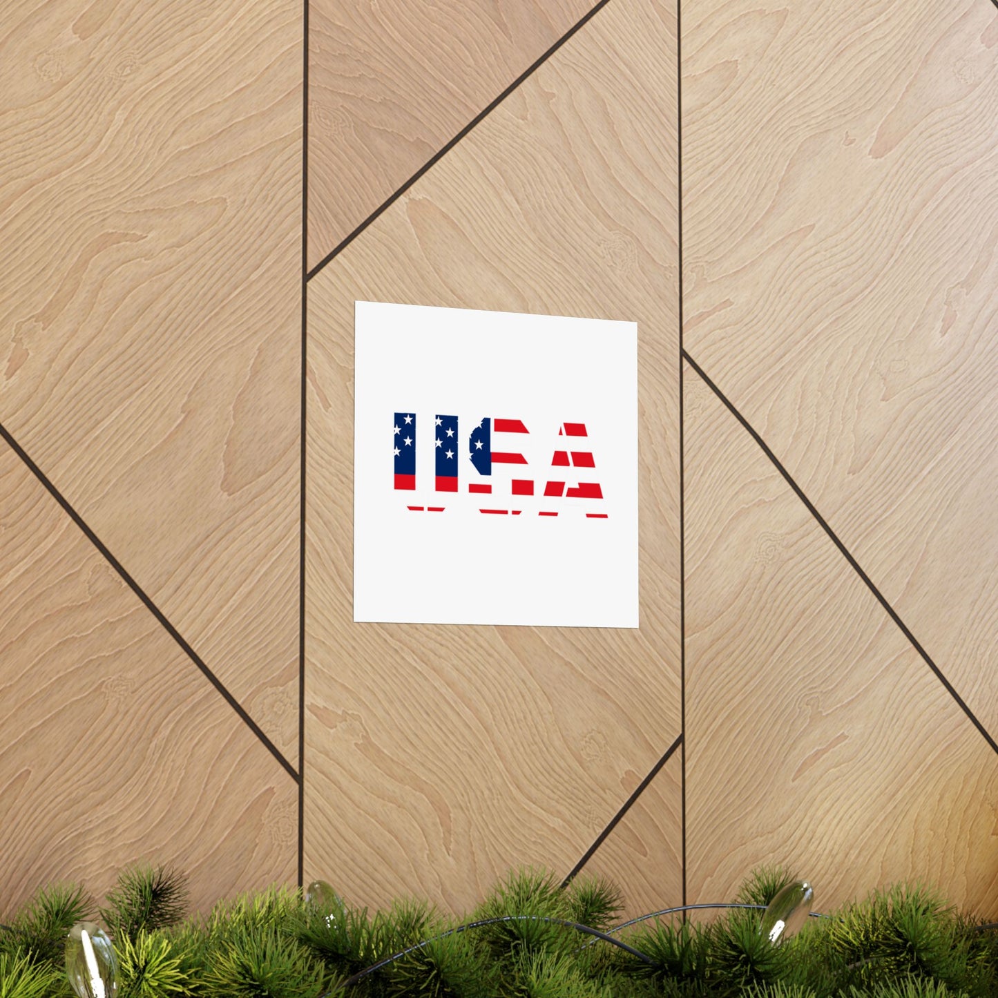 USA Patriotic Wall Art Poster, Red White Blue Home Decor, Fourth of July Decoration, American Flag Art, Independence Day Gift