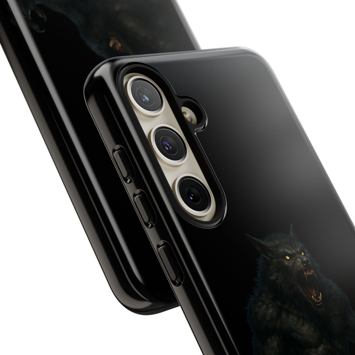 Werewolf Phone Case, Tough Cases, Black Panther Design, Gift for Animal Lovers, Phone Accessories, Fierce Phone Protection - TRV