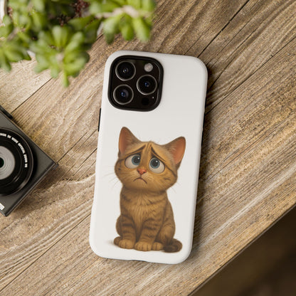 Cute Cat Phone Case, Funny Kitty Case, Animal Lover Gift, Cat Lover Accessory, Unique Cat Design Case, Pet Mom Gift - TRV