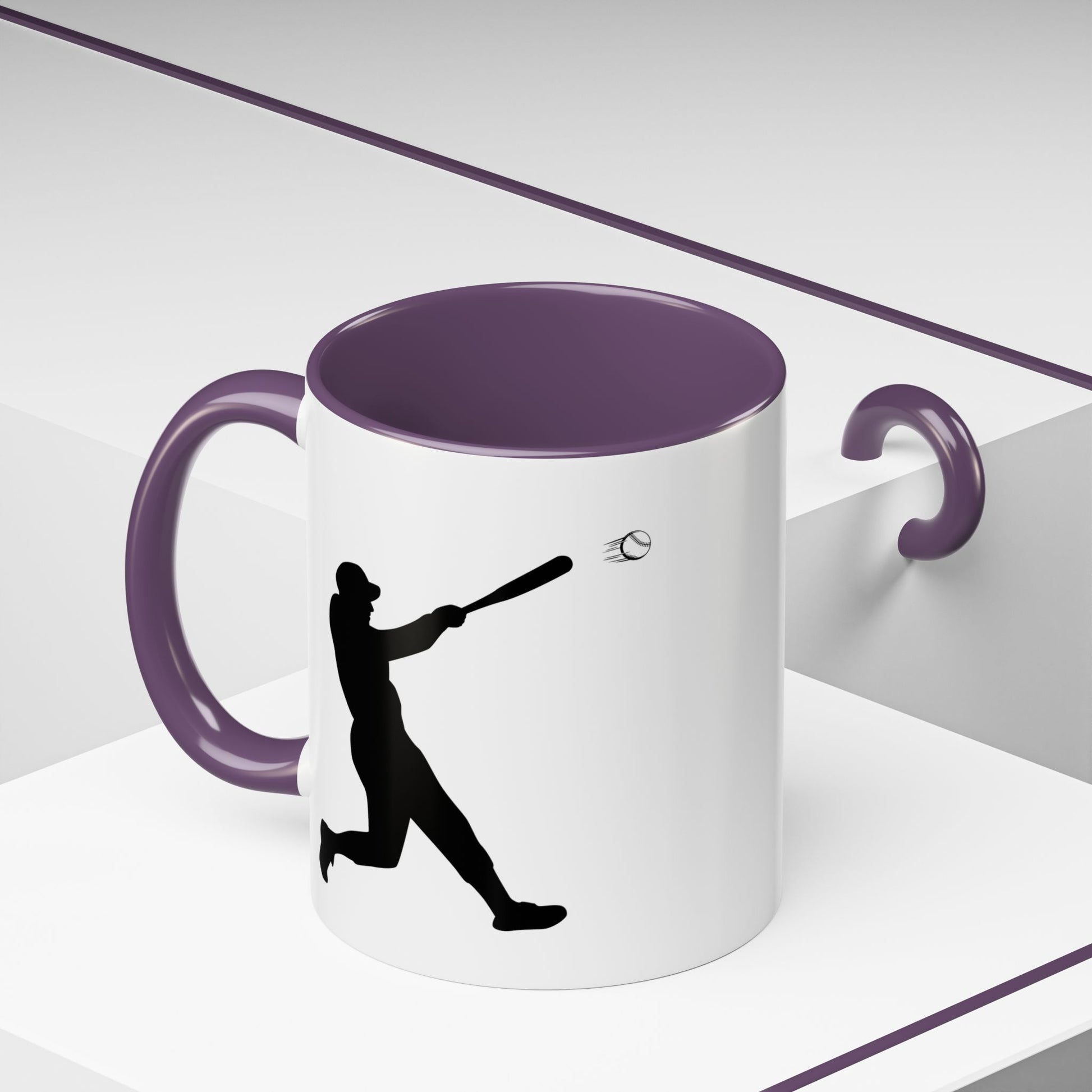 Baseball Player Accent Coffee Mug, Sports Gift, Baseball Lover Mug, Unique Coffee Cup, Personalized Sports Mug - TRV